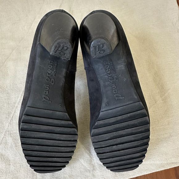 PAUL GREEN Round Toe Ankle Strap Heels in Black Leather - Picture 7 of 9